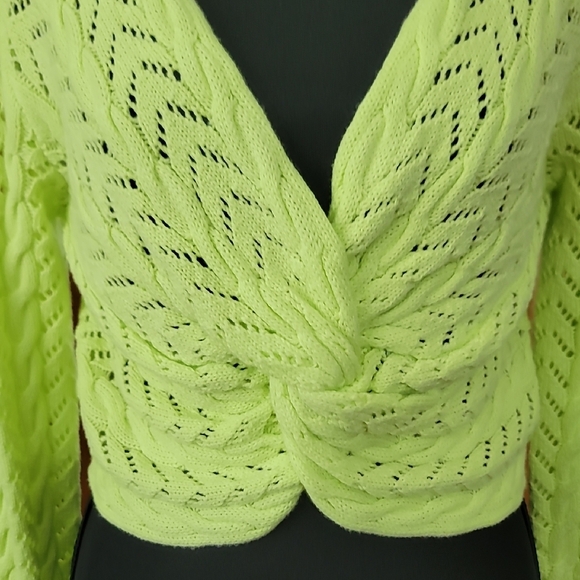 Forever 21 Neon Green Women's Cardigan - Picture 6 of 9